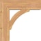 Ekena Millwork Thorton Block Smooth Bracket w/ Offset Brace, Western Red Cedar, 7 1/2"W x 24"D x 24"H BKT0806X24X24THR05SWR - alternate 2